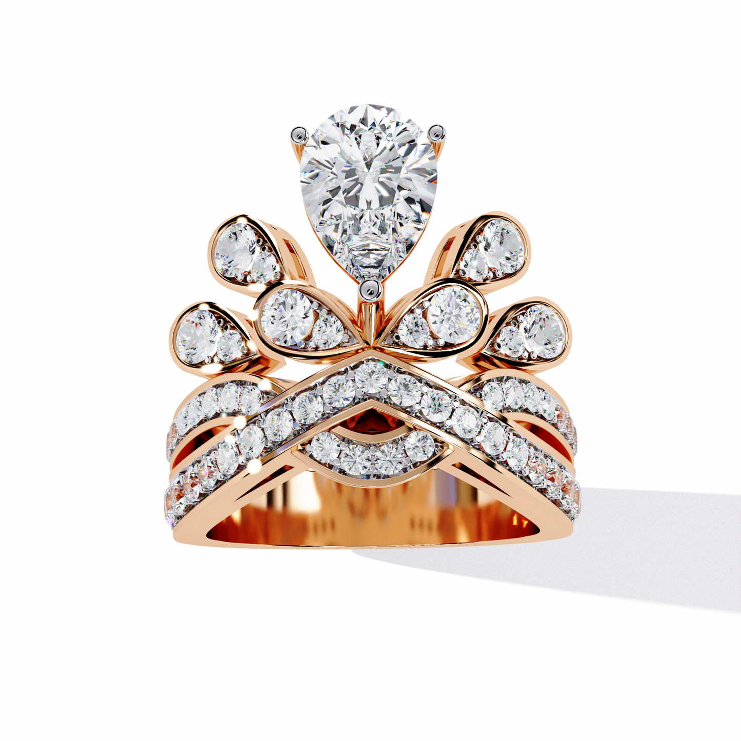Crown Luster Solitaire Ring
