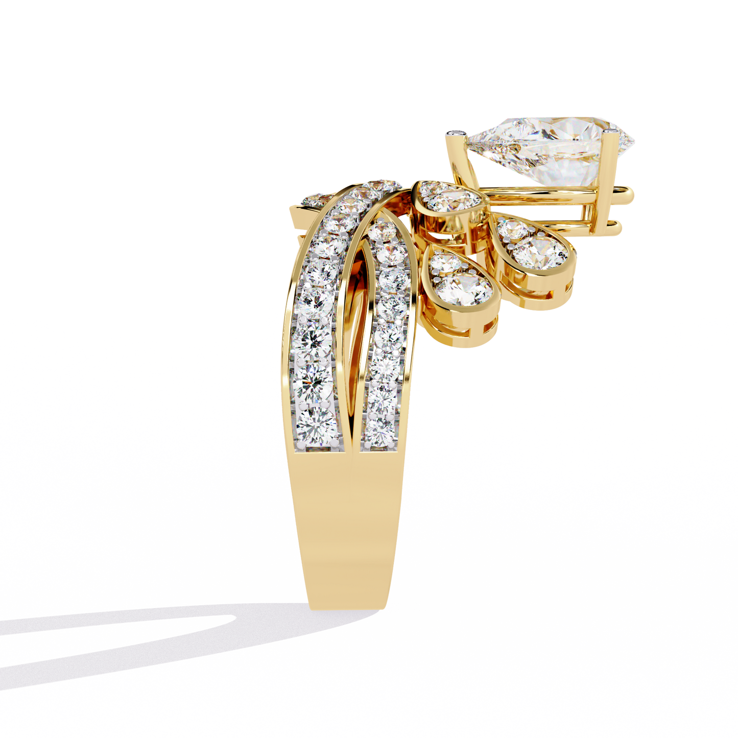 Crown Luster Solitaire Ring