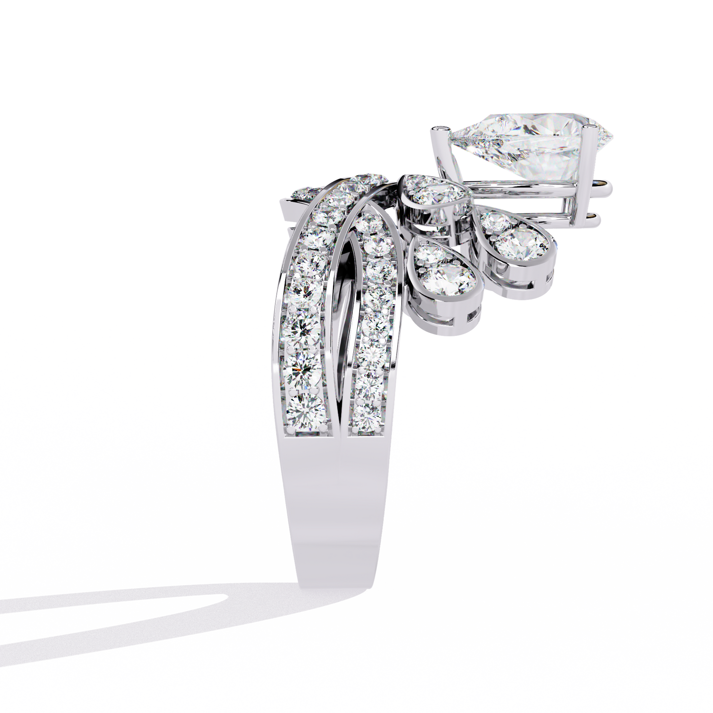 Crown Luster Solitaire Ring