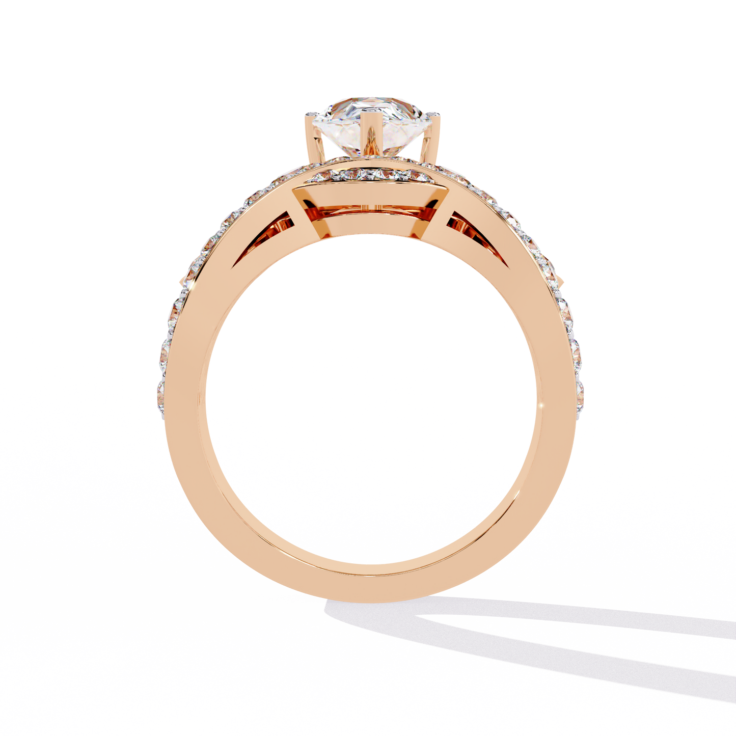 Crown Luster Solitaire Ring