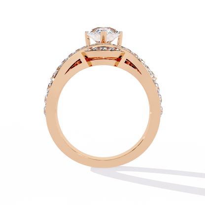 Crown Luster Solitaire Ring