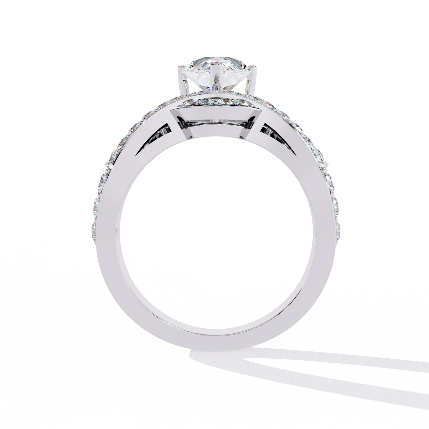 Crown Luster Solitaire Ring