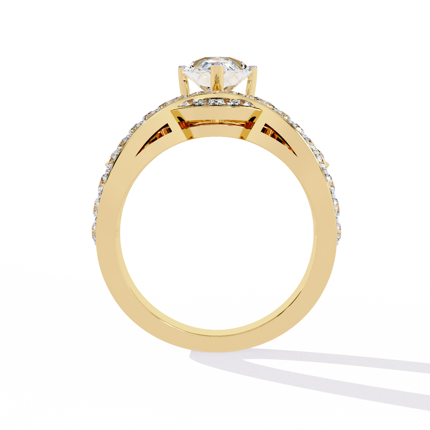 Crown Luster Solitaire Ring
