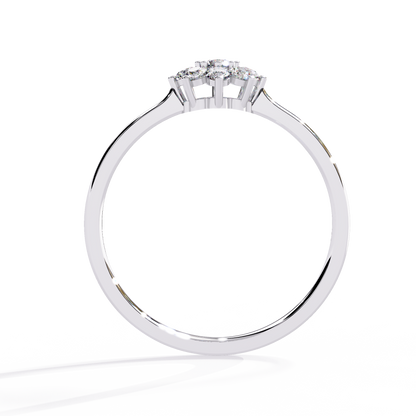 Flora Halo Solitaire Ring