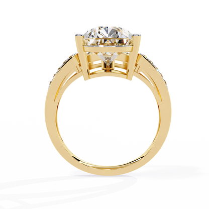 Pear Fusion Solitaire Ring