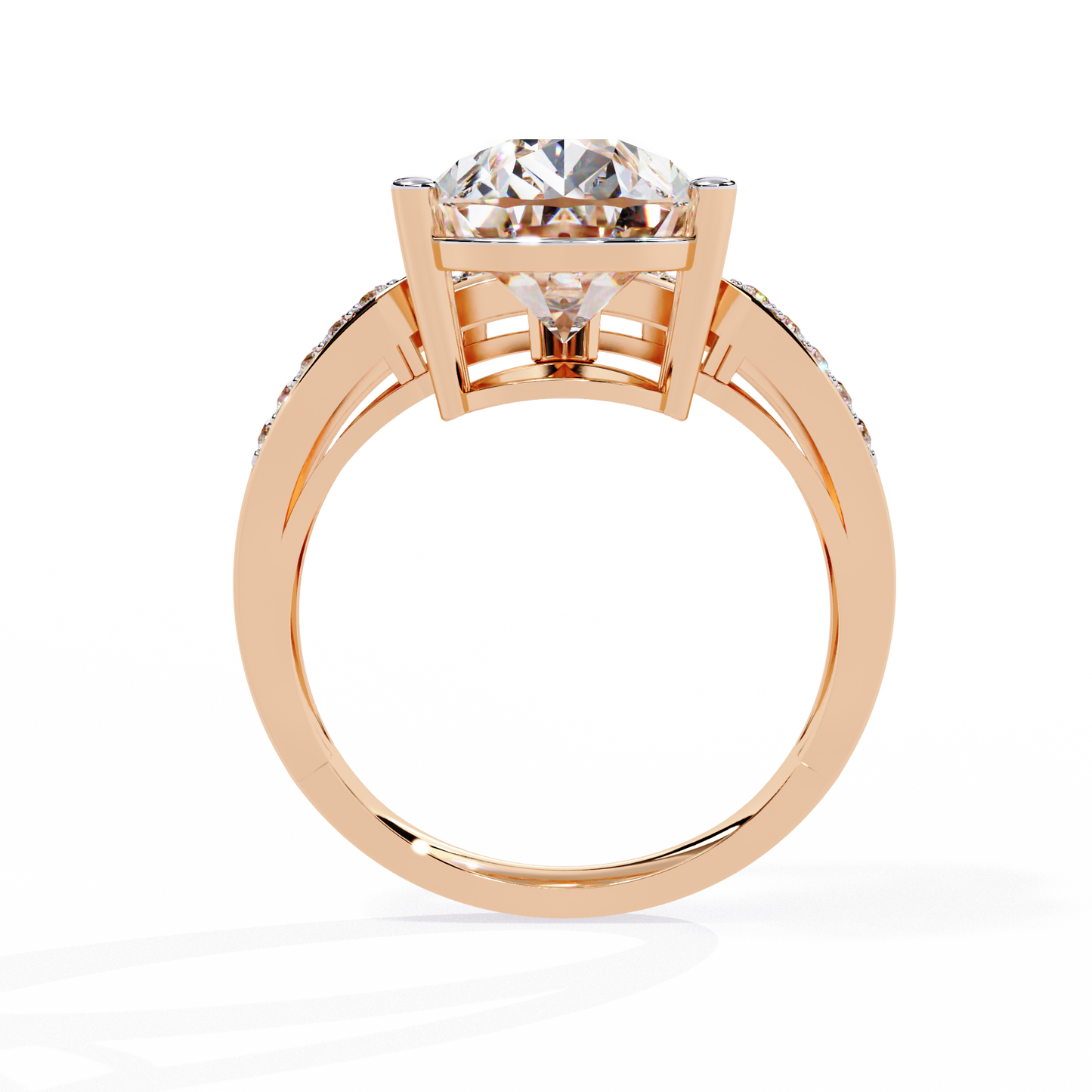 Pear Fusion Solitaire Ring