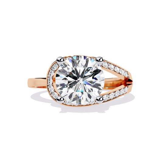 Twilight Embrace Solitaire Ring