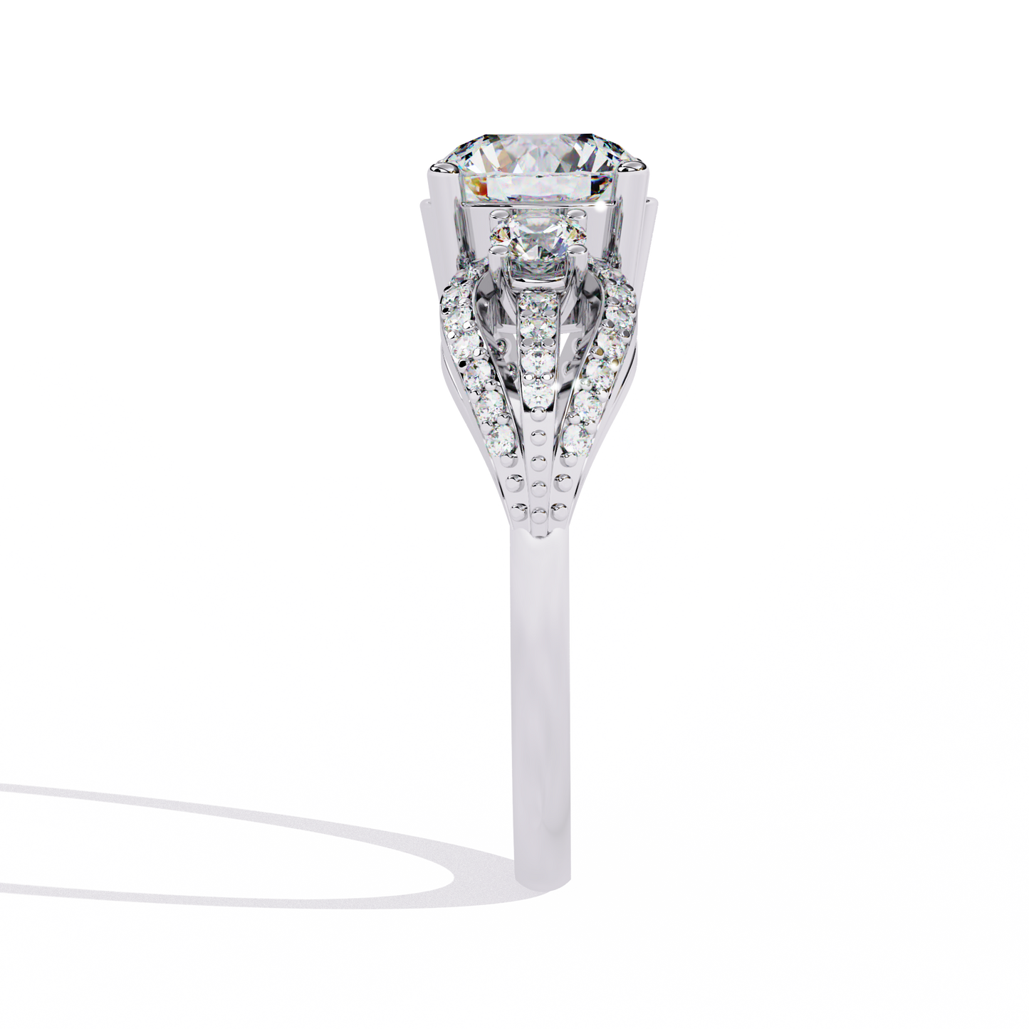 Eternal Halo Solitaire Ring