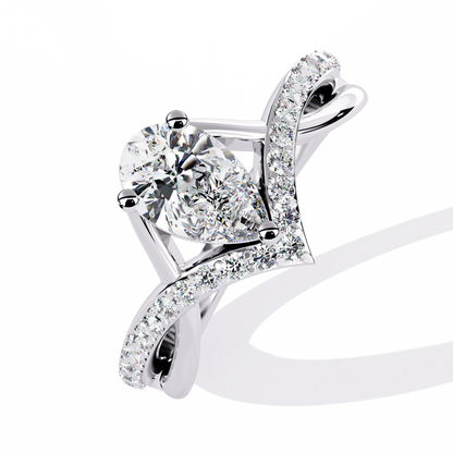 Celestial Bloom Solitaire Ring