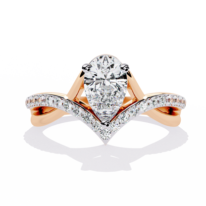 Celestial Bloom Solitaire Ring