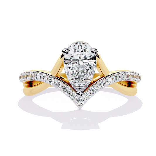 Celestial Bloom Solitaire Ring