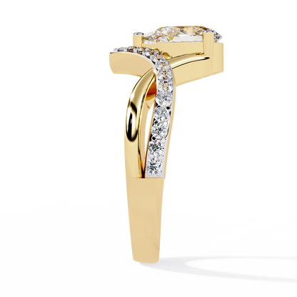Celestial Bloom Solitaire Ring