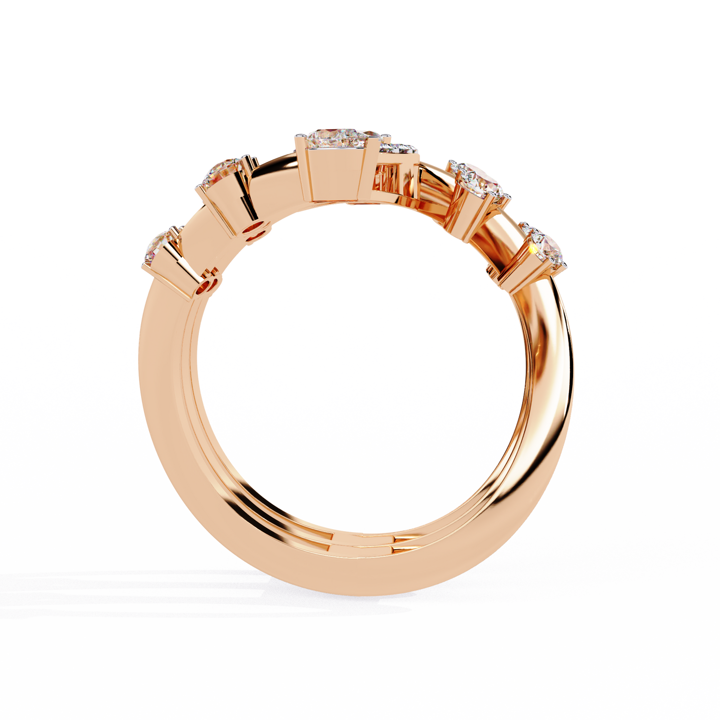Radiant Plume Diamonds Ring