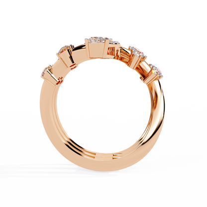Radiant Plume Diamonds Ring