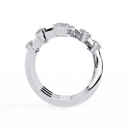 Radiant Plume Diamonds Ring