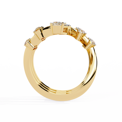 Radiant Plume Diamonds Ring