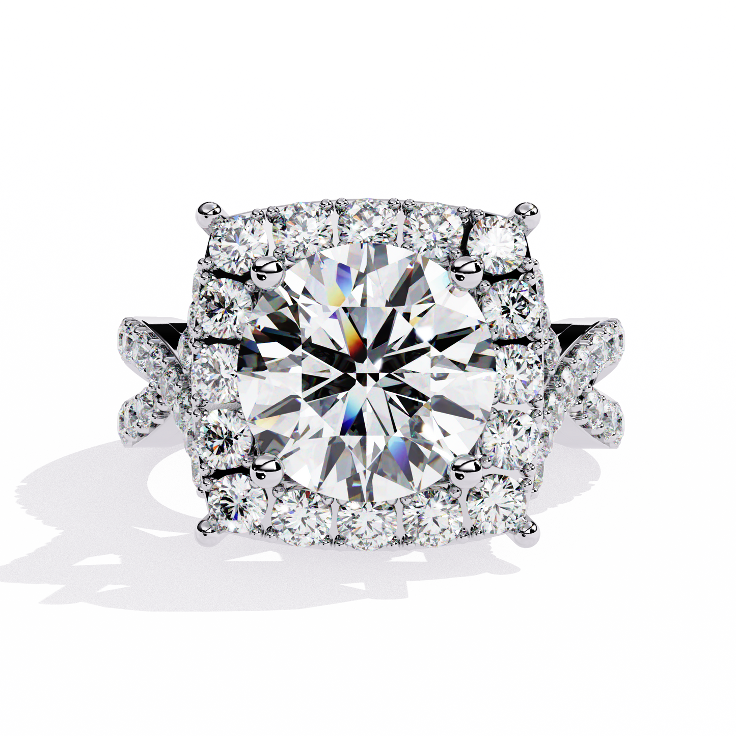 Celestial Halo Solitaire Ring