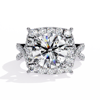 Celestial Halo Solitaire Ring