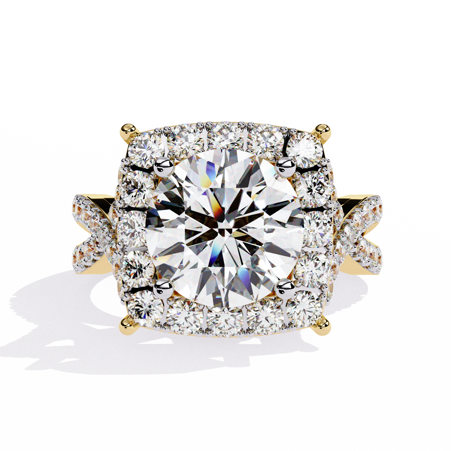 Celestial Halo Solitaire Ring