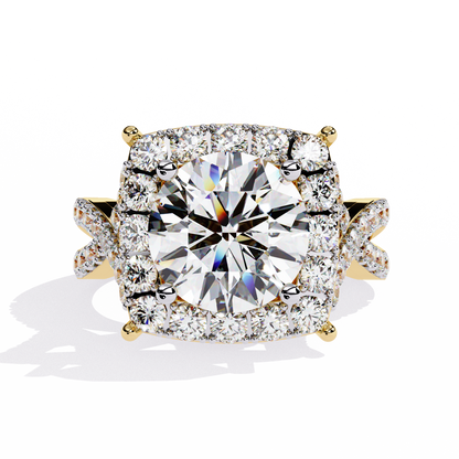 Celestial Halo Solitaire Ring