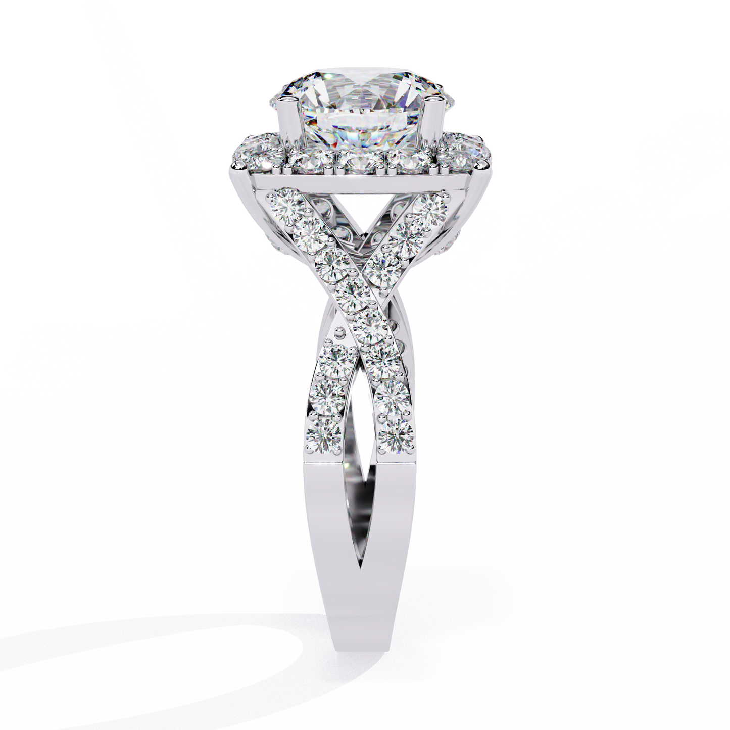 Celestial Halo Solitaire Ring