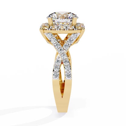 Celestial Halo Solitaire Ring