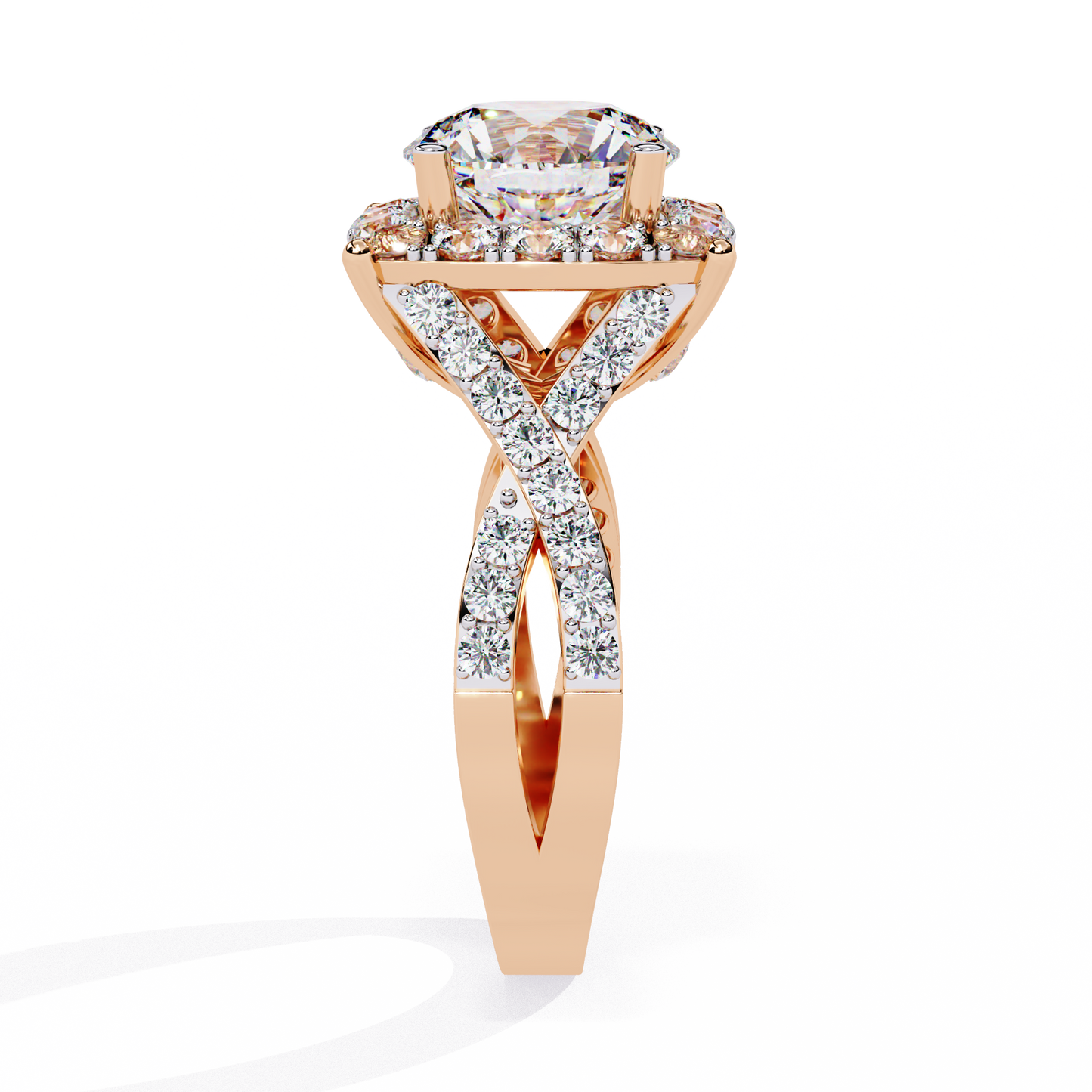 Celestial Halo Solitaire Ring