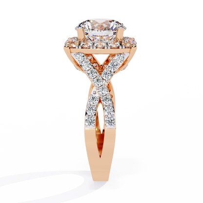 Celestial Halo Solitaire Ring