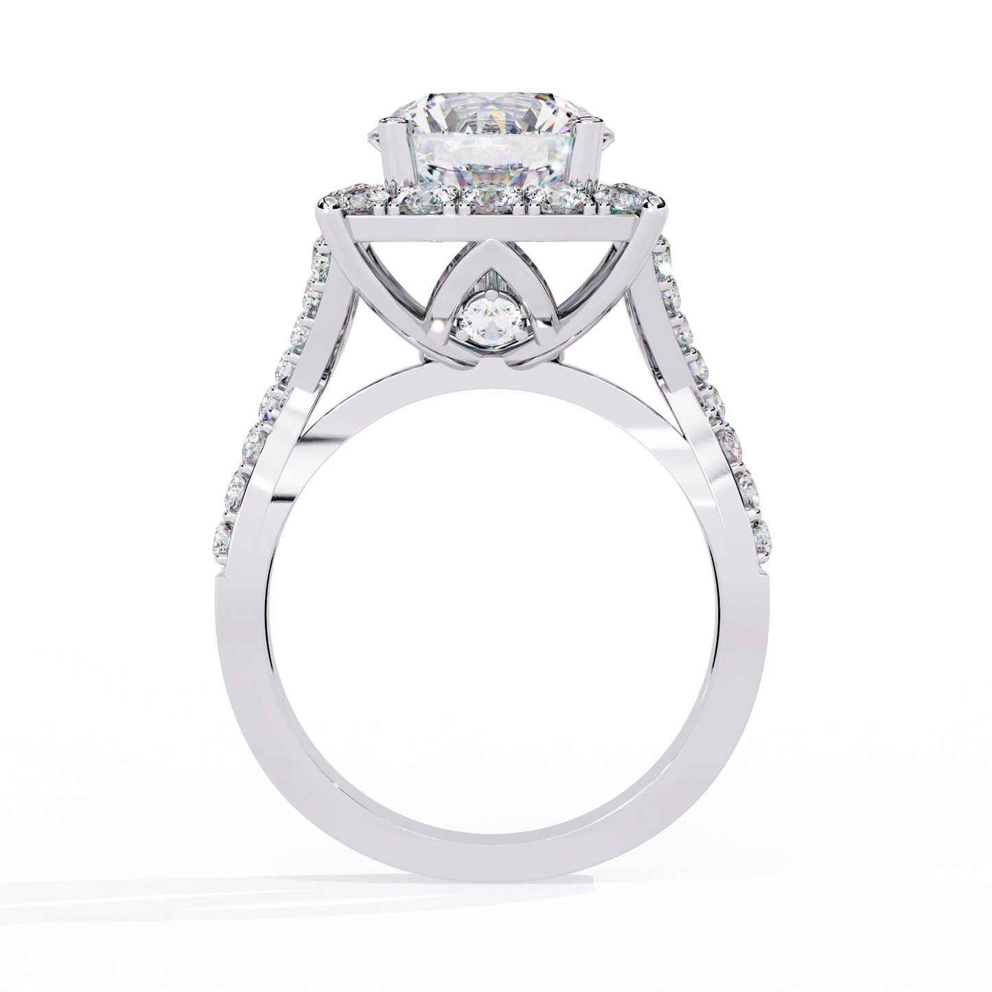 Celestial Halo Solitaire Ring