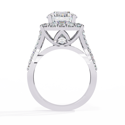 Celestial Halo Solitaire Ring