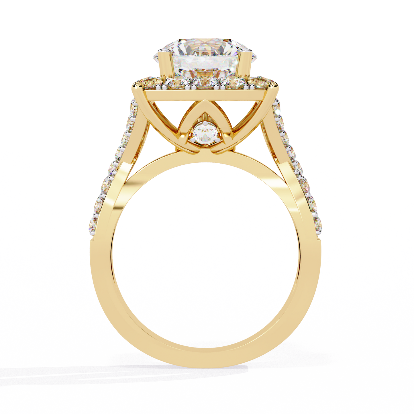 Celestial Halo Solitaire Ring