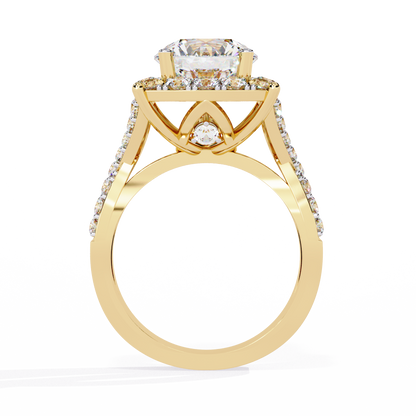 Celestial Halo Solitaire Ring