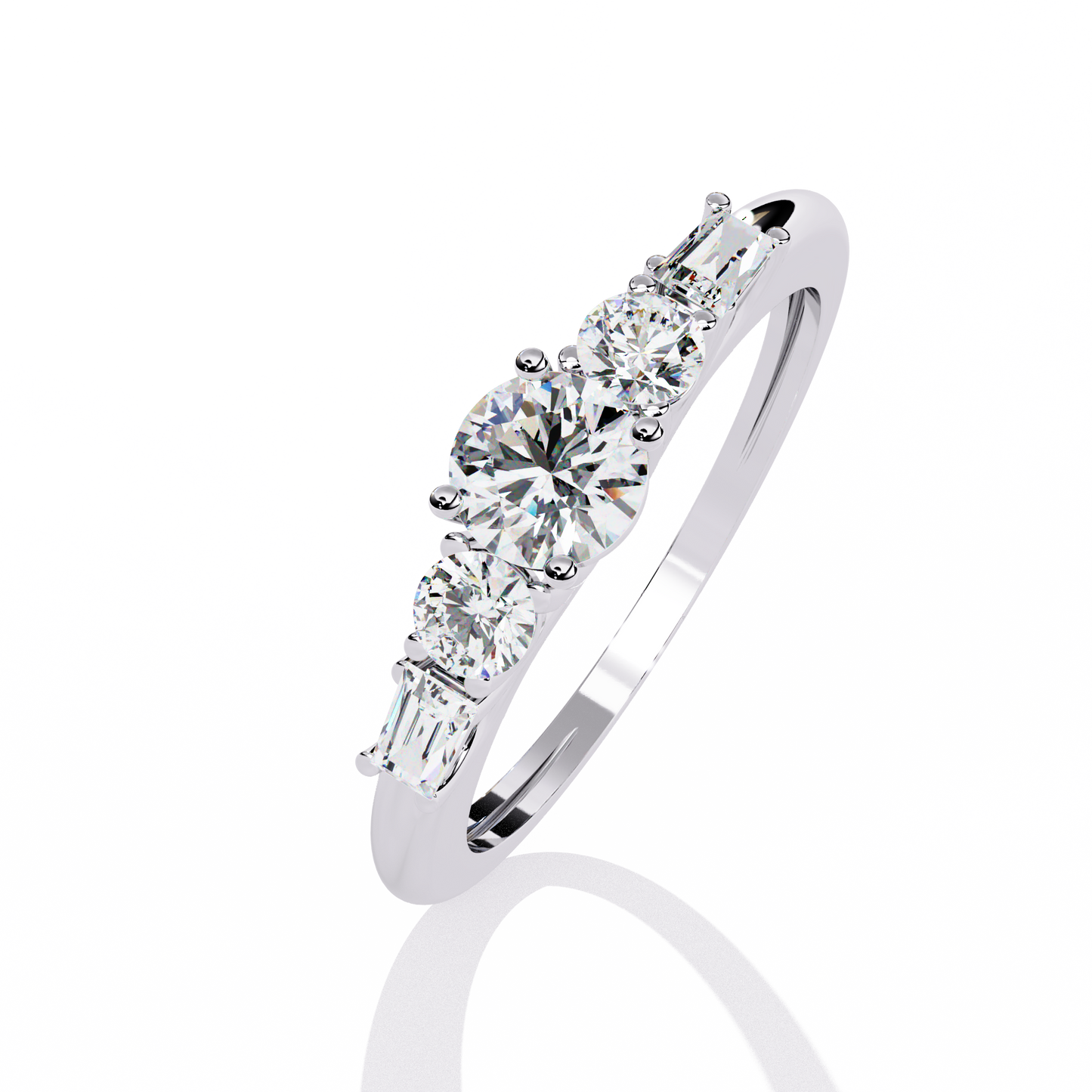 Dual Destiny Diamond Engagement Ring
