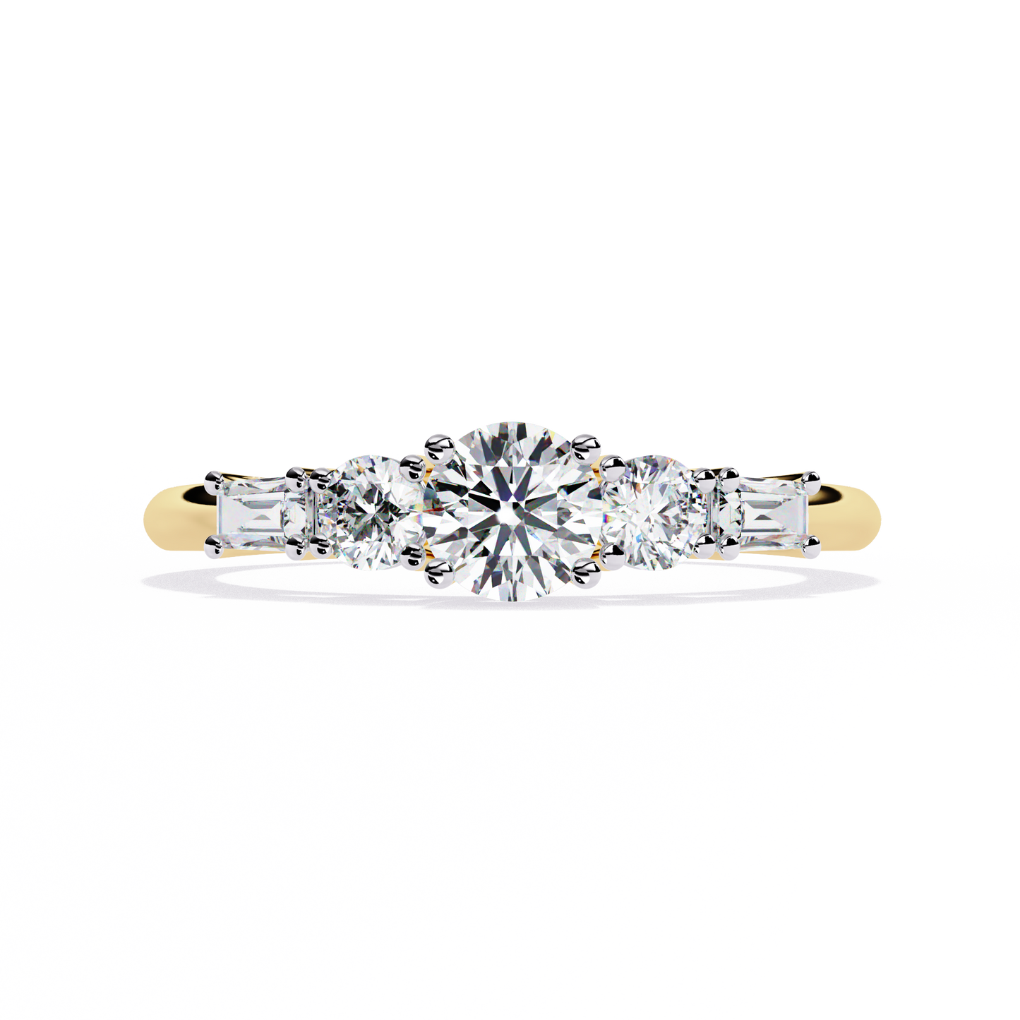 Dual Destiny Diamond Engagement Ring