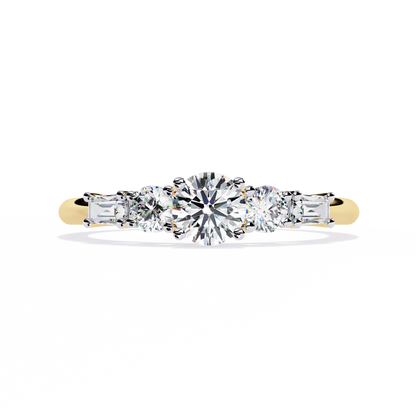 Dual Destiny Diamond Engagement Ring