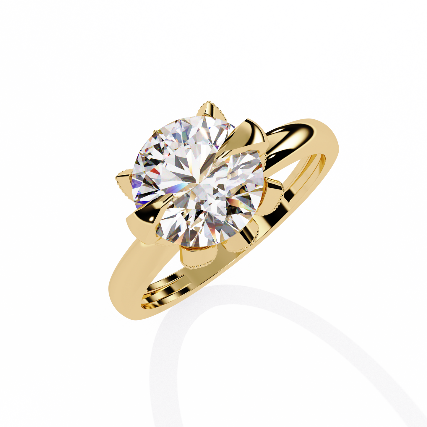 Eternal Halo Solitaire Rings