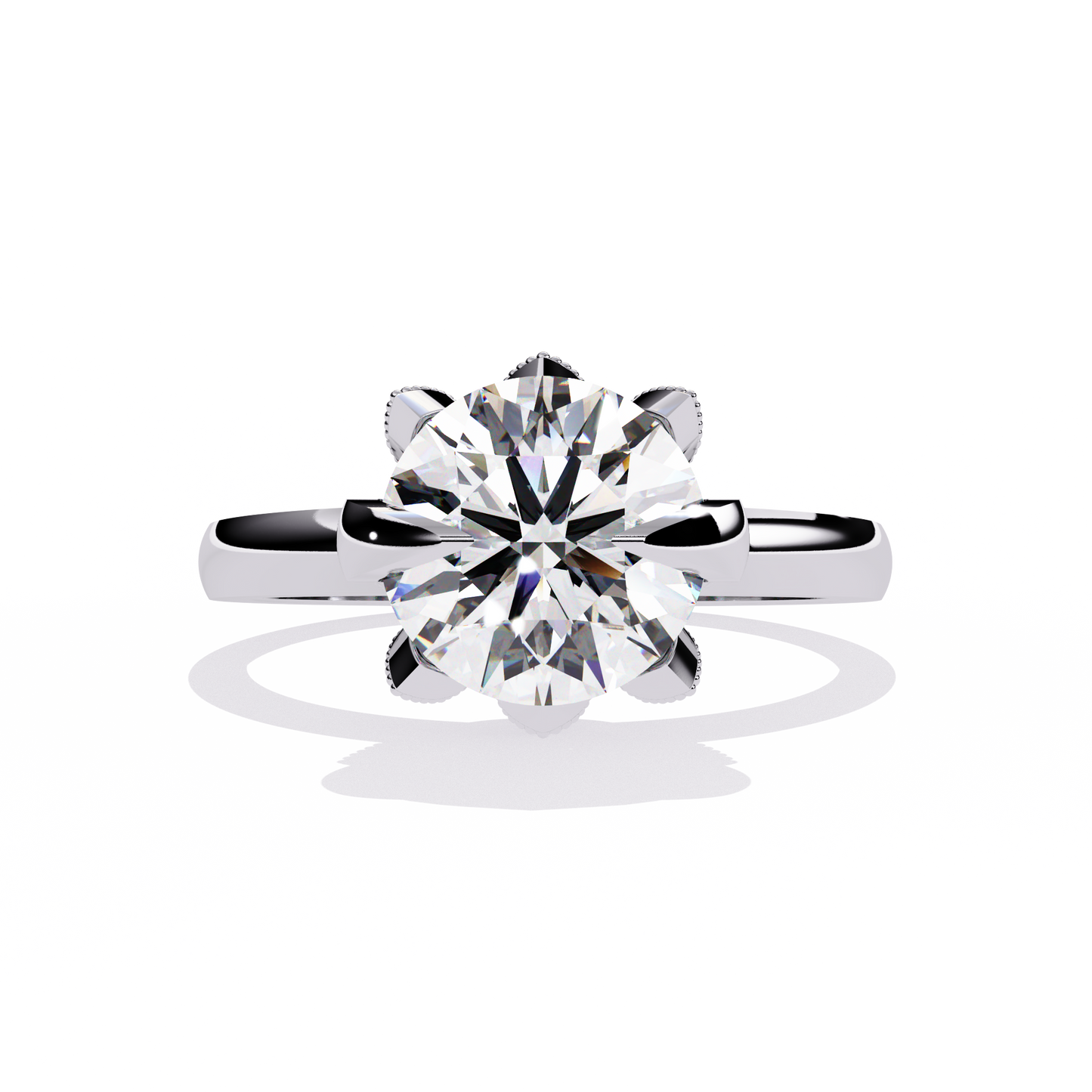 Eternal Halo Solitaire Rings