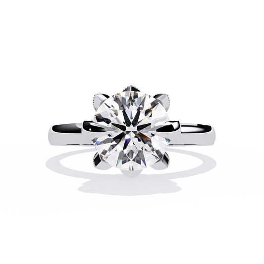 Eternal Halo Solitaire Rings