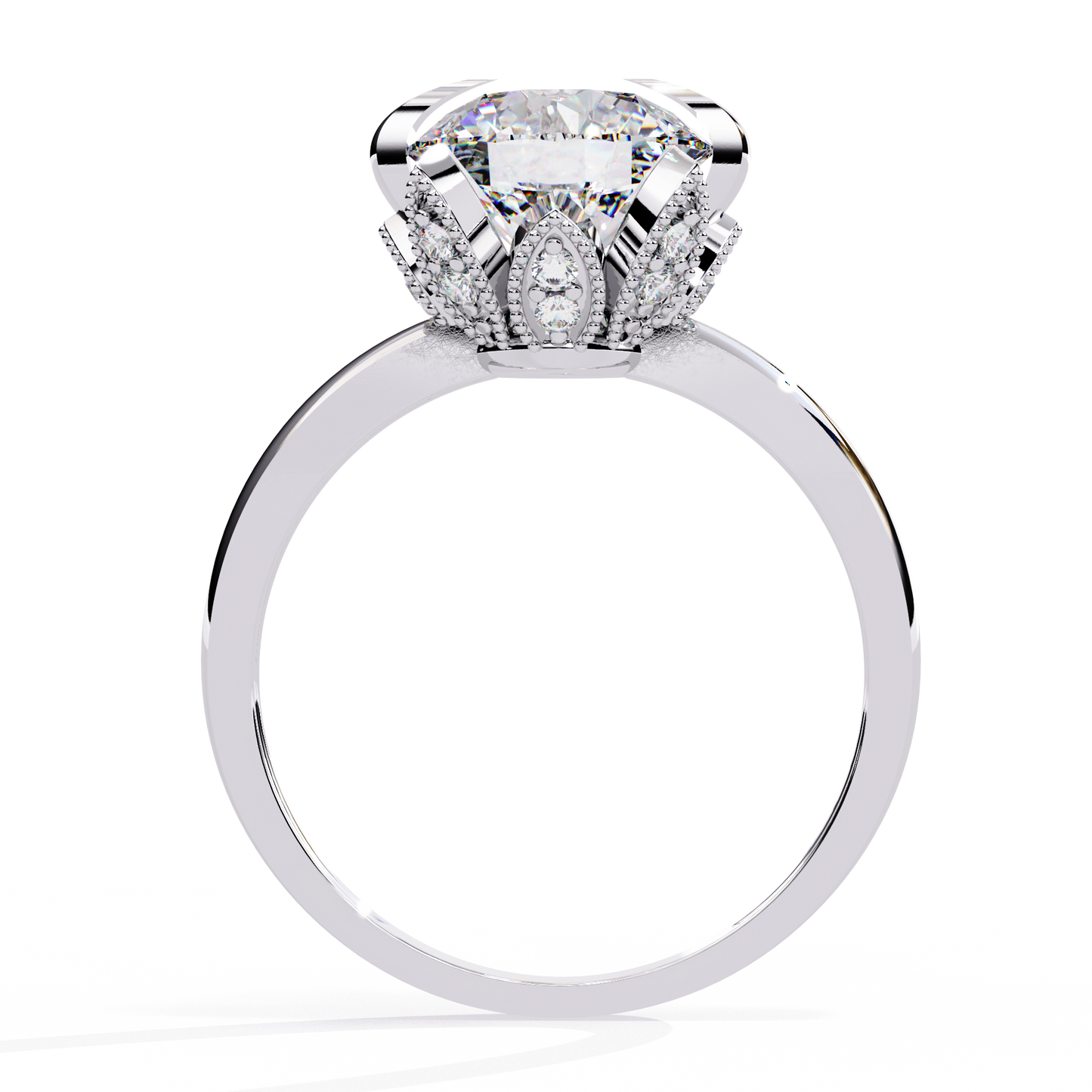 Eternal Halo Solitaire Rings