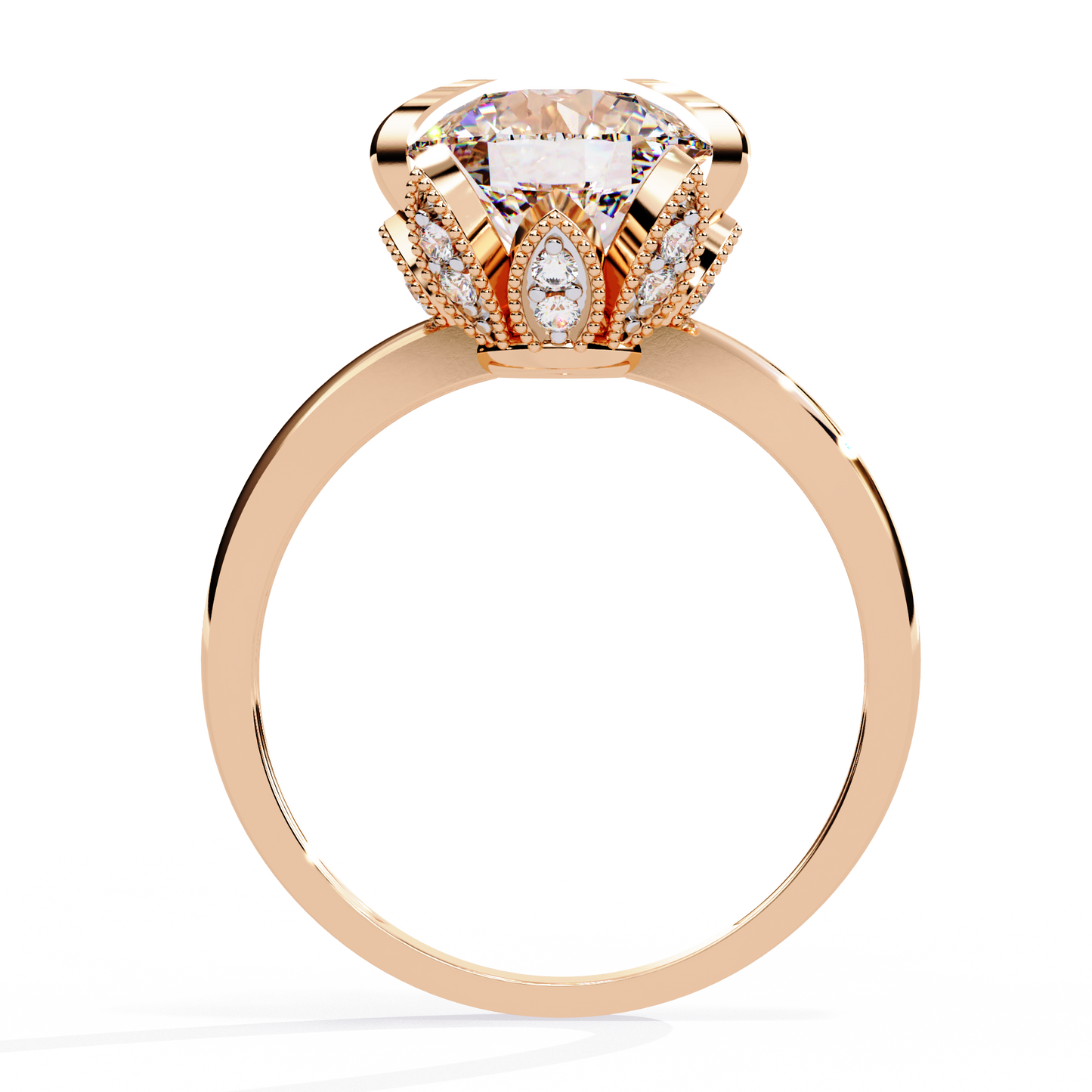 Eternal Halo Solitaire Rings