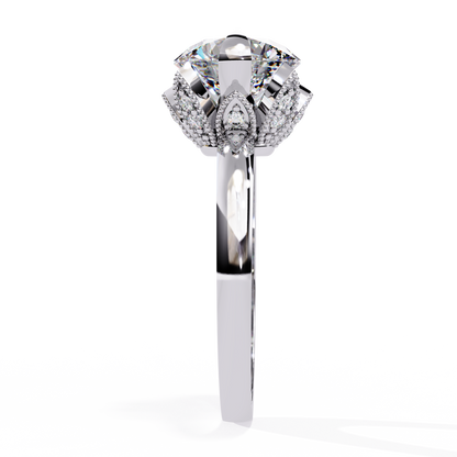 Eternal Halo Solitaire Rings