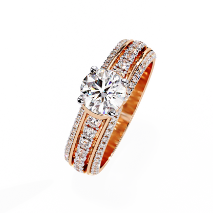 Victorian Grace Solitaire Ring