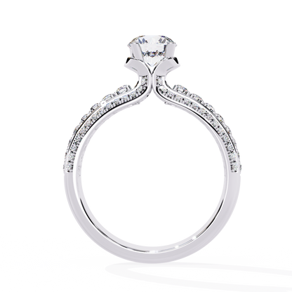 Victorian Grace Solitaire Ring