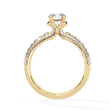 Victorian Grace Solitaire Ring