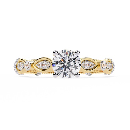 Victorian Bloom Solitaire Ring