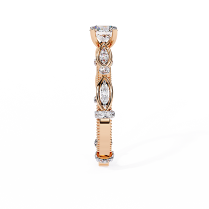Victorian Bloom Solitaire Ring