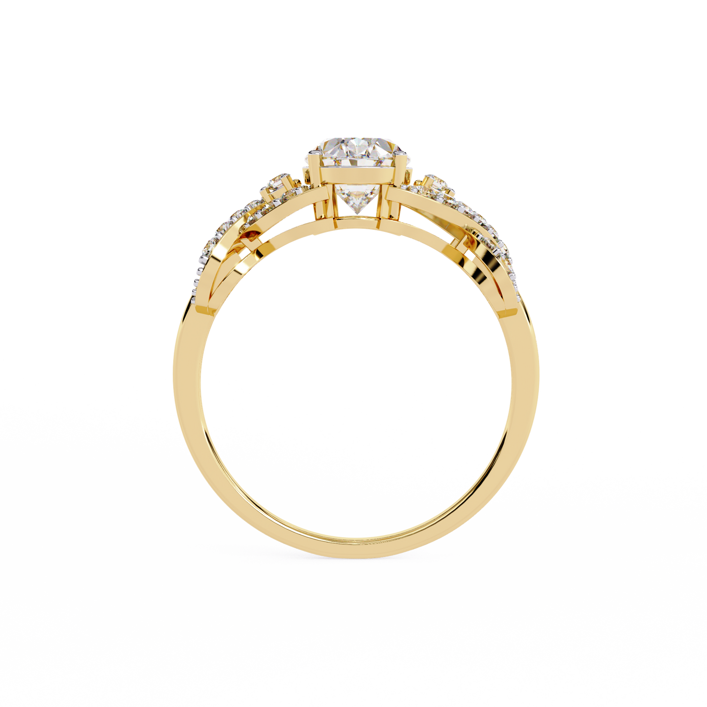 Lunaire Cascade Solitaire Ring