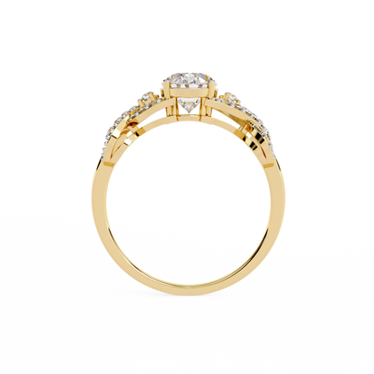 Lunaire Cascade Solitaire Ring
