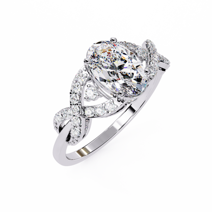 Lunaire Cascade Solitaire Ring