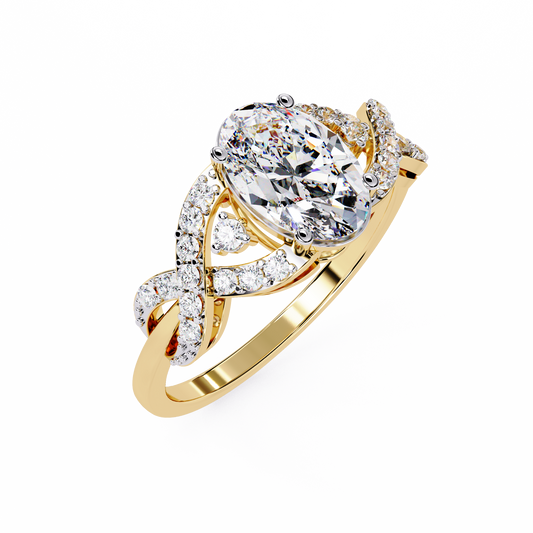 Lunaire Cascade Solitaire Ring